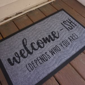 Welcome-ish doormat